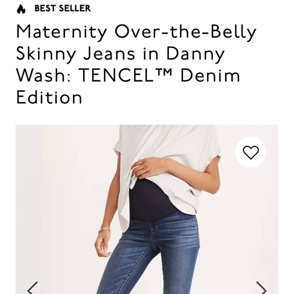 Madewell Maternity jeans, Danny wash, sz 26